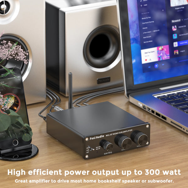 ឧបករណ៍បំពងសម្លេងប៊្លូធូស Fosi Audio 300W M01-BT អំភ្លីម៉ូណូមួយឆានែលសម្រាប់ឧបករណ៍បំពងសម្លេងនៅផ្ទះ