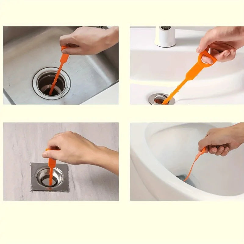 1/2pcs Hair Drain Clog Remover,Pipe Dredging Tool, Drain Hair Remover Tool for Sewer, Kitchen Sink, Bathroom Tub.Sewer cleaner.