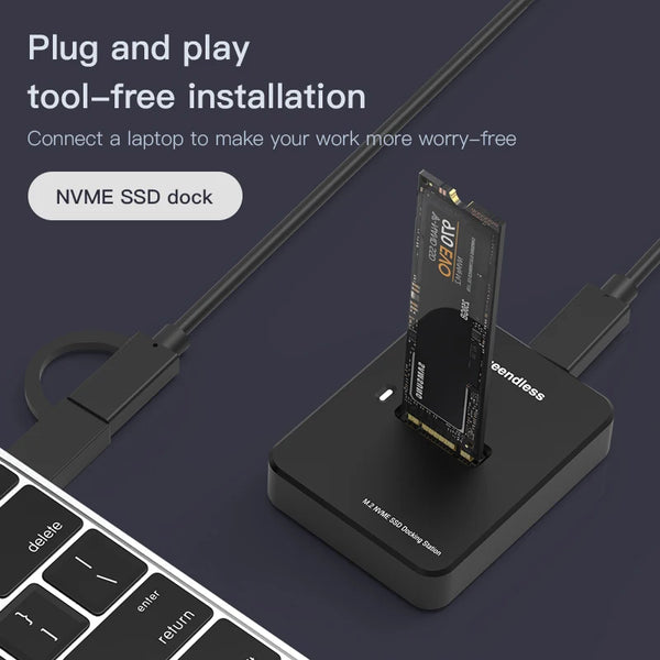 ថាសរឹង SSD ខាងក្រៅ Blueendless M.2 ssd Enclosure 10G អានតាមអ៊ីនធឺណិតល្បឿនសរសេរ SSD សម្រាប់ស្ថានីយ៍ចត SSD M.2
