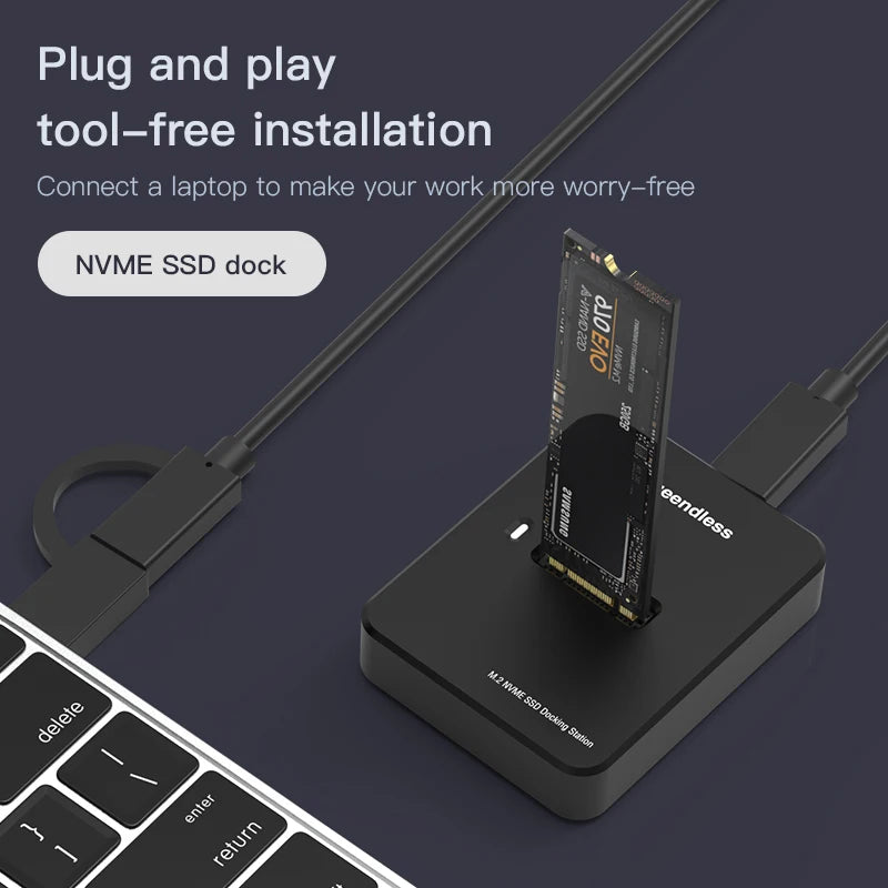 ថាសរឹង SSD ខាងក្រៅ Blueendless M.2 ssd Enclosure 10G អានតាមអ៊ីនធឺណិតល្បឿនសរសេរ SSD សម្រាប់ស្ថានីយ៍ចត SSD M.2