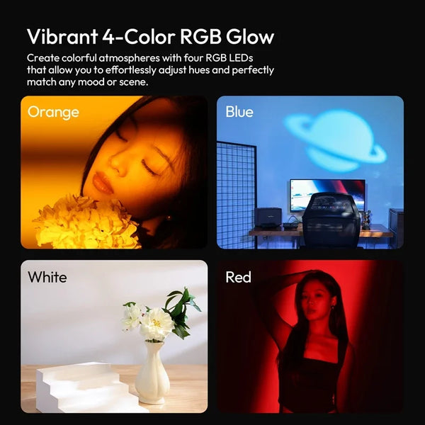 ភ្លើងពិលថតរូប Ulanzi LM01 RGB 10W ភ្លើង LED 4 ពណ៌ ថតវីដេអូបានច្បាស់ល្អ 7500mAh ជាមួយវីស 1/4" 20 Gobo សម្រាប់ថតវីដេអូផ្ទាល់