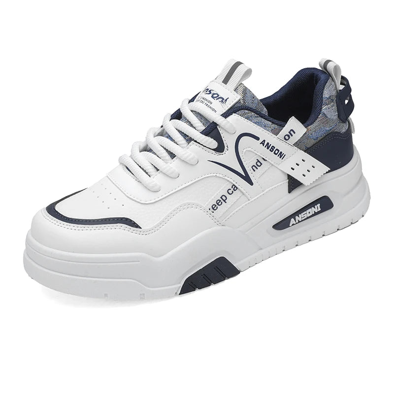 Men's fashion Korean casual shoes four seasons soft sole non-slip breathable outdoor walking shoes Thick sole sports board shoes