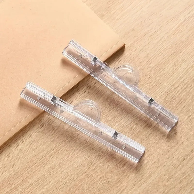 1pc A4 File Clip,Acrylic Transparent Clip with Magnetic Function,Menu Holder,Office Supplies Folder,Moisture-Proof Sealing Clip