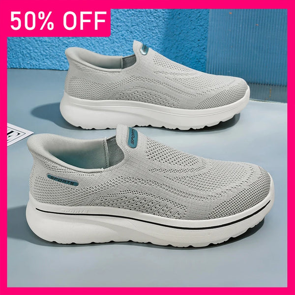 New Unisex Walking Shoes Trendy Mesh Breathable Outdoor Fitness Shoes Soft Sole Wear-resistant Anti Slip Comfort Tennis Shoes