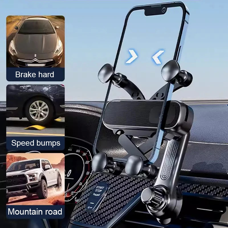 SEAMETAL Universal Car Phone Holder 4-Joint Air Vent Clip Phone Mount Stable Hook Cellphone Stand for 4.7-7 inch Mobile Phone