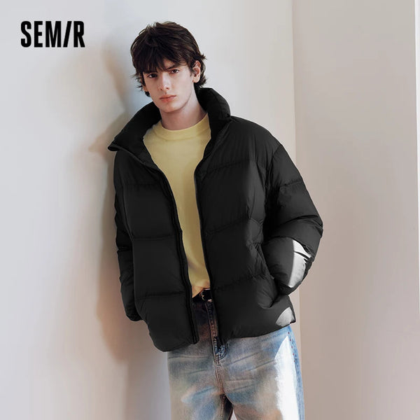 អាវក្រៅ Semir សម្រាប់បុរស កអាវឈរ ការពារខ្យល់ ការពារទឹក ឆ្នាំ២០២៦ ថ្មីសម្រាប់ពាក់ប្រចាំថ្ងៃ រដូវរងា ស្ទីលធម្មតាសម្រាប់ទីក្រុង