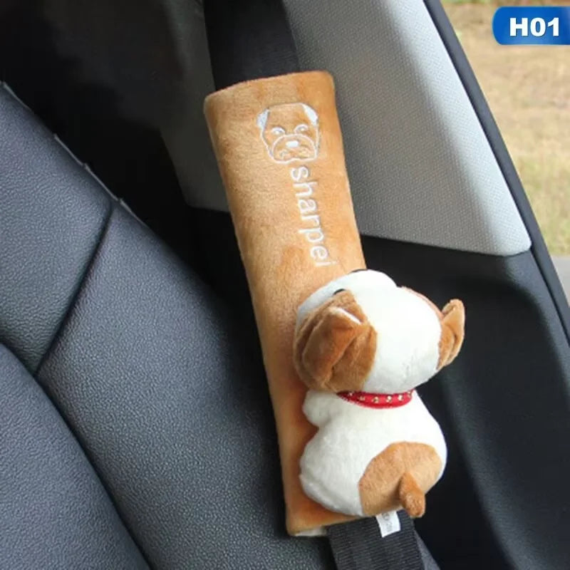 Cute Animal Car Seat Belt Pads Universal Car Seat Shoulder Strap Pad Cushion Cover Car Belt Protector Safety Belt Cover