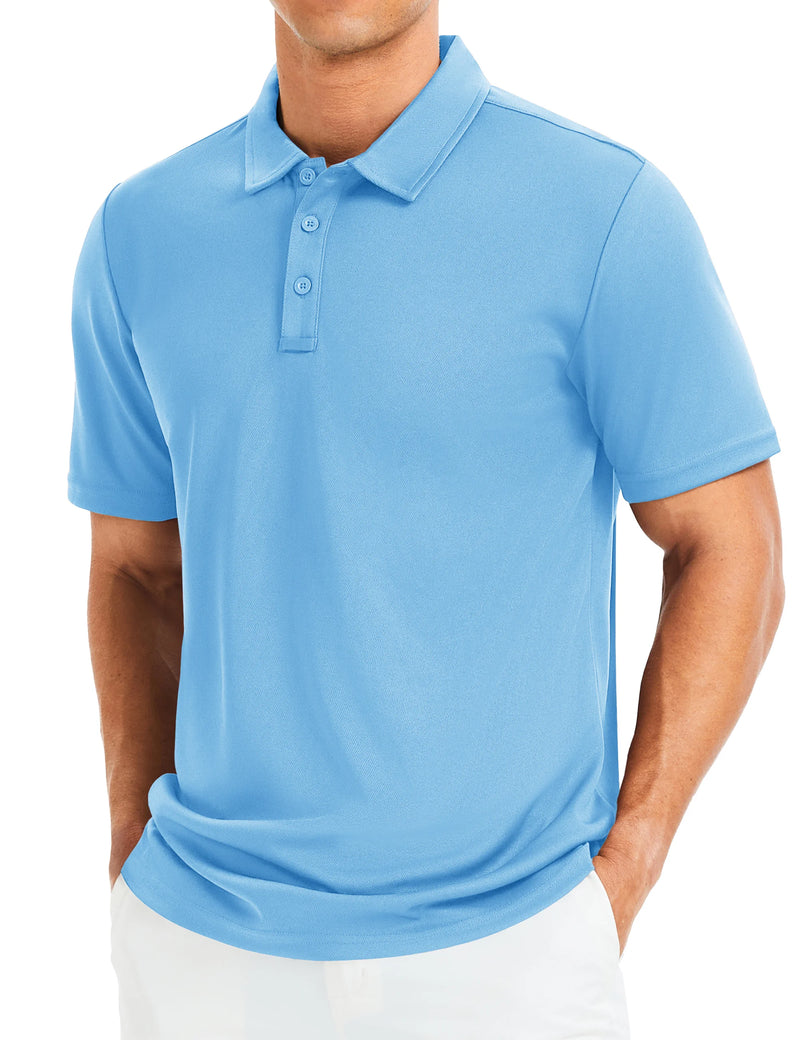 TACVASEN Men's Quick Dry Lightweight Polo Shirts Short Sleeve Golf Collared Moisture Wicking Athletic Performance Casual Polos