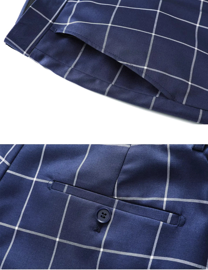 2026 Summer New Arrivals: Men's Black Checkered Suit Shorts (Asian Sizes), Red Slim-Fit Knee-Length Pants.