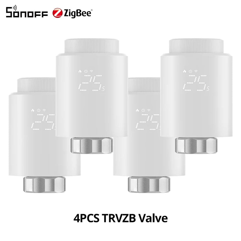 SONOFF TRVZB Zigbee Thermostatic Radiator Valve Smart Home Heating Froest Protection Remote Group Control via eWeLink Alexa