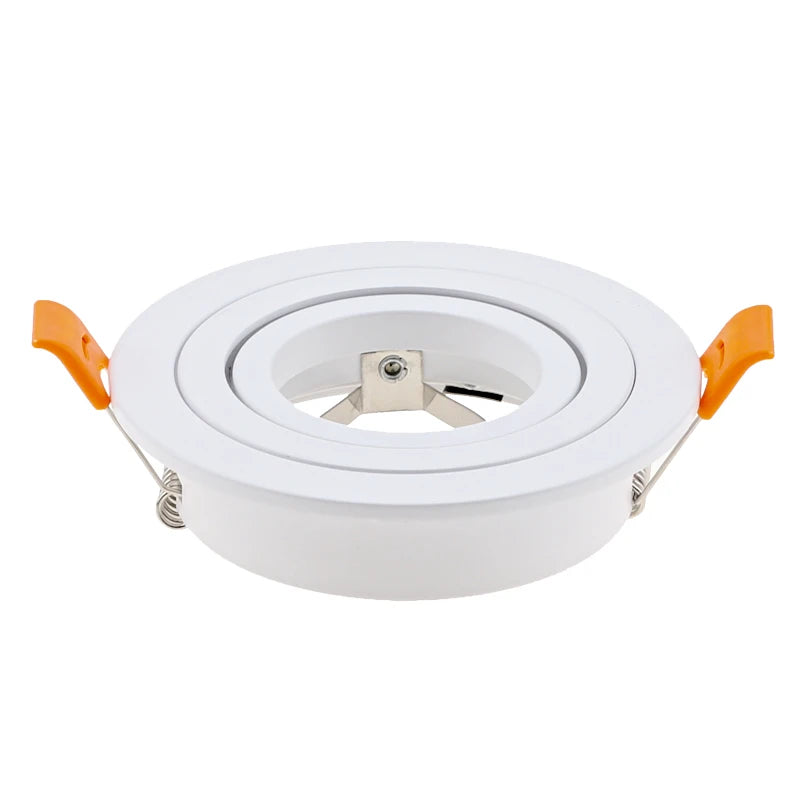 JOYINLED 1/10PCS Round LED Recessed Spotlight Frame GU10 MR16 Adjustable Downlight Housing Ceiling Trim White Black 70mm Cutout