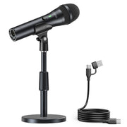 FIFINE USB/XLR Dynamic Microphone for Recording,Studio Handheld Mic with Desktop Stand for Vocal/Streaming/dubbing/Meeting-TANK2
