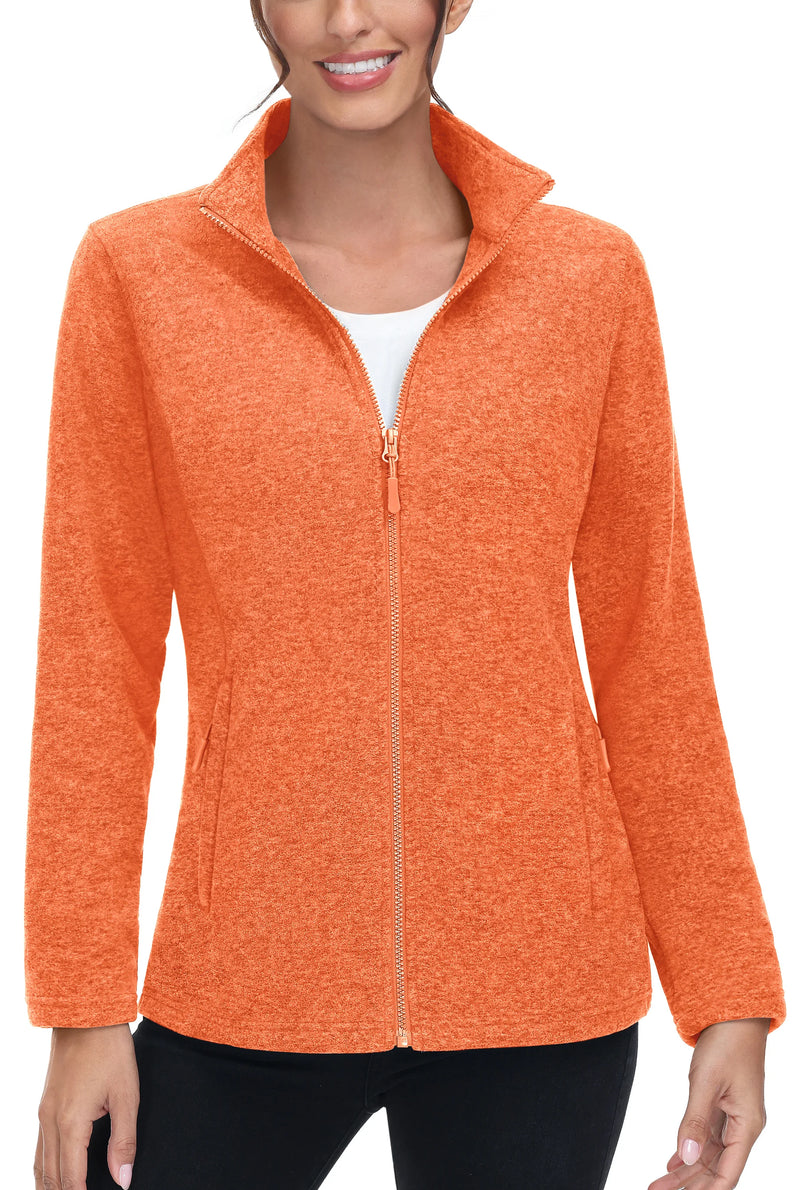 TACVASEN Spring/Autumn Lightweight Fleece Jackets Womens Sports Warm Sweatshirts Thermal Casual Turtleneck Sweater Coats Tops