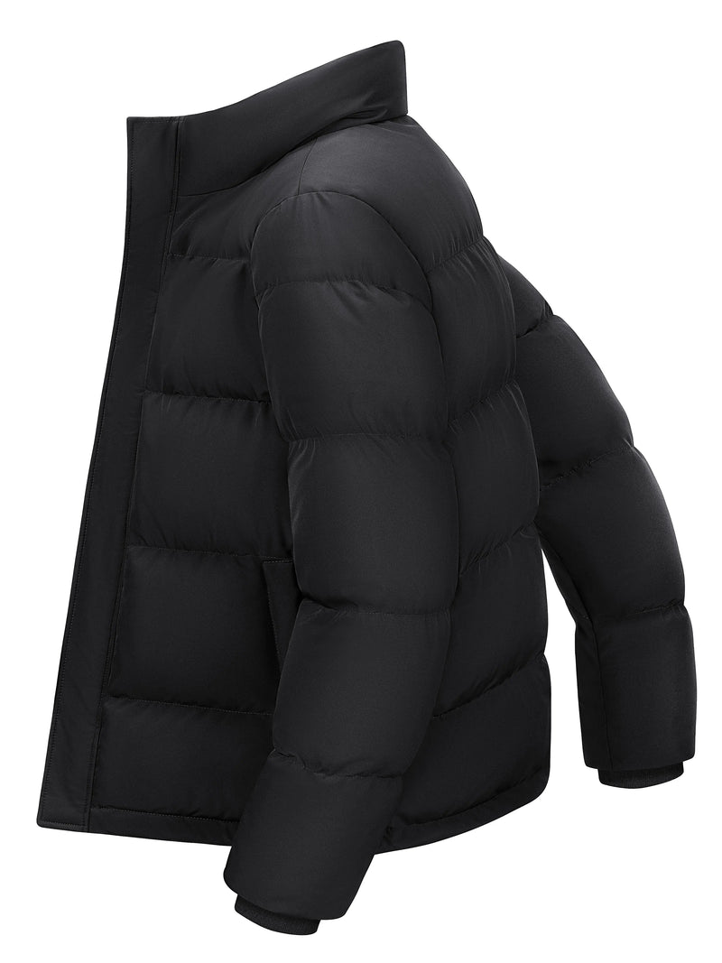 TACVASEN Winter Duck Down Jackets Mens Stand Collar Quilted Jackets Water Resistant Lightweight Puffer Jacket Windbreaker Coats