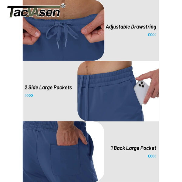 TACVASEN Mens Fleece Lined Sweatpants Winter Warm Water Resistant Pants Running Athletic Gym Joggers Casual Trouser with Pockets