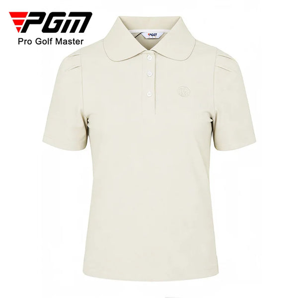 PGM Golf Women's Short Sleeve Polo Shirts Spring/Summer Breathable Tennis Top T-shirt Clothing YF883