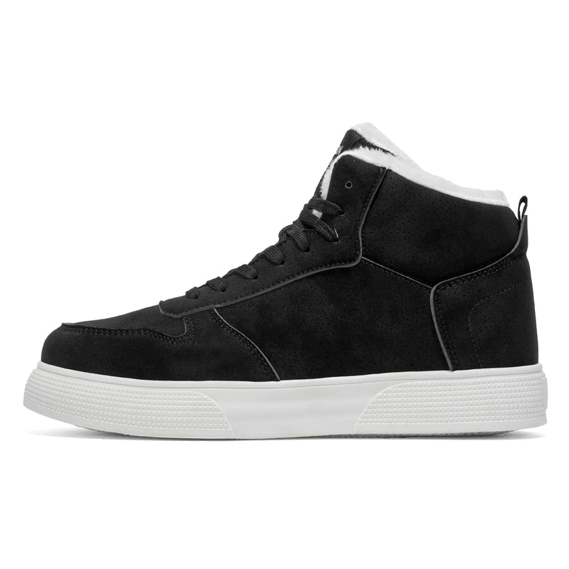 Men Board Shoes Winter New Plush Leather Non-slip Fashion Versatile Outdoor Walking Shoes Comfortable Warm Casual Shoes Man