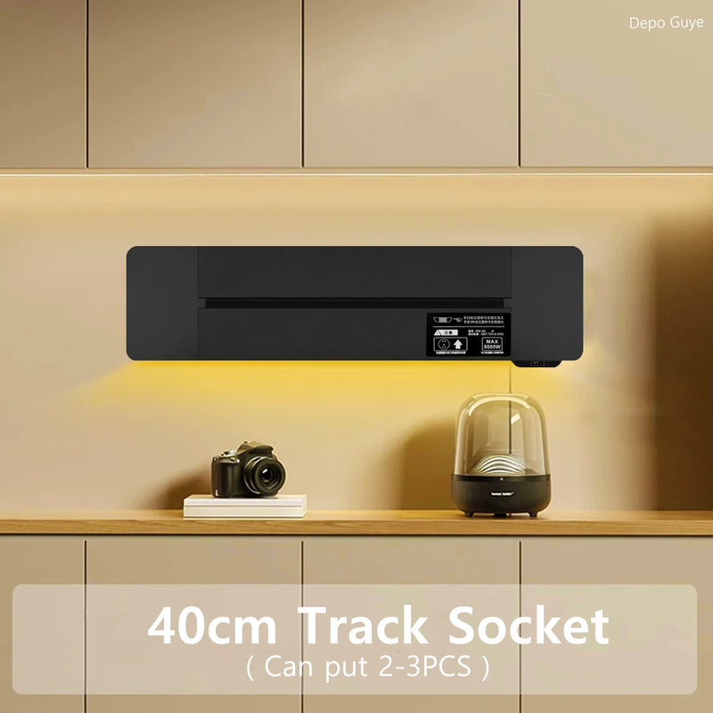 Induction lamp Wall Power Track Socket EU/FR/Russian/Israel/Italy Office Electric Socket Removable Adapter Plug UK Universal USB