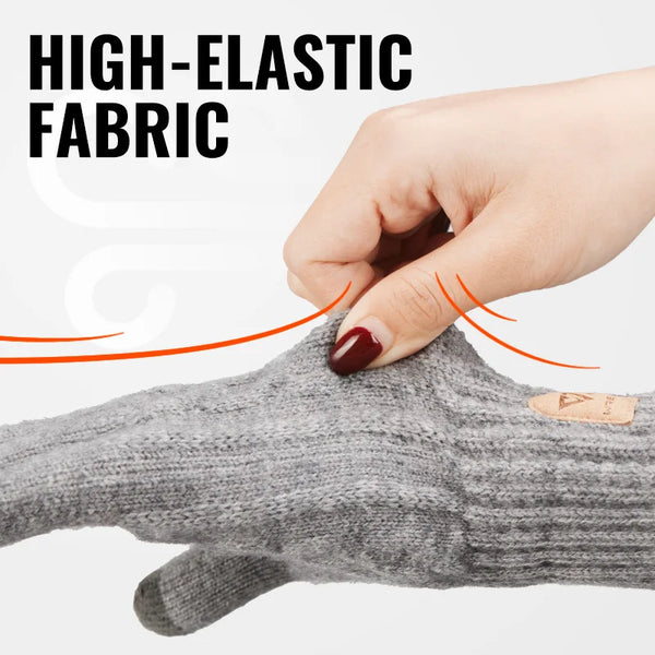 WRELS Winter Gloves Knit Gloves for Men Women Touch Screen Warm Running with Thermal Soft Knit Lining Glove for Running Driving