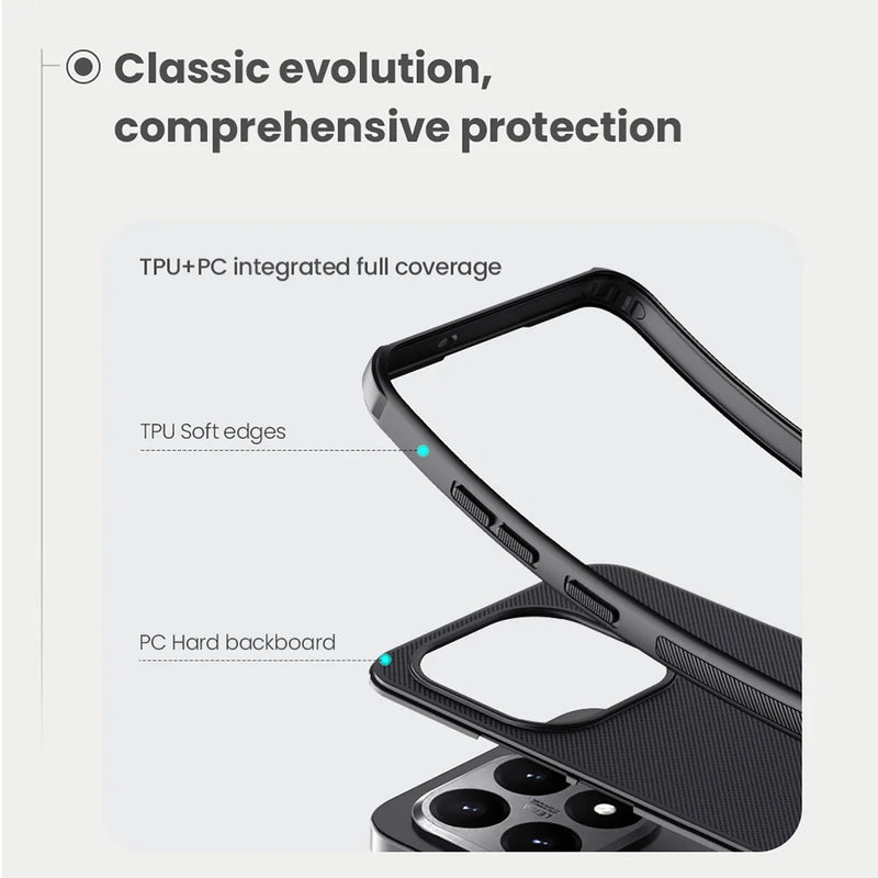 NILLKIN For Xiaomi 15T Pro Magsafe Case Super Frosted Shield Pro PC Hard Magnetic Wireless Charging Back Cover for Mi 15T Case