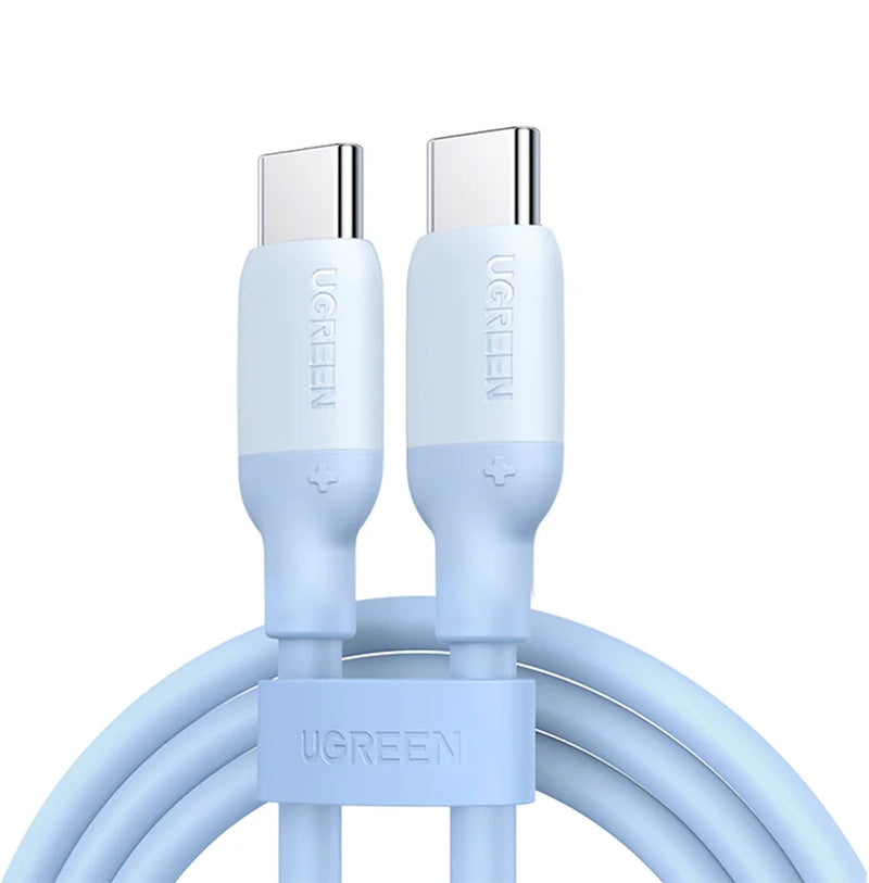 UGREEN Soft Silicone USB C To USB C Cable PD60W Fast Charging Cord for iPhone 17/16/15 Samsung 3A Flexible Liquid Silicone Wire