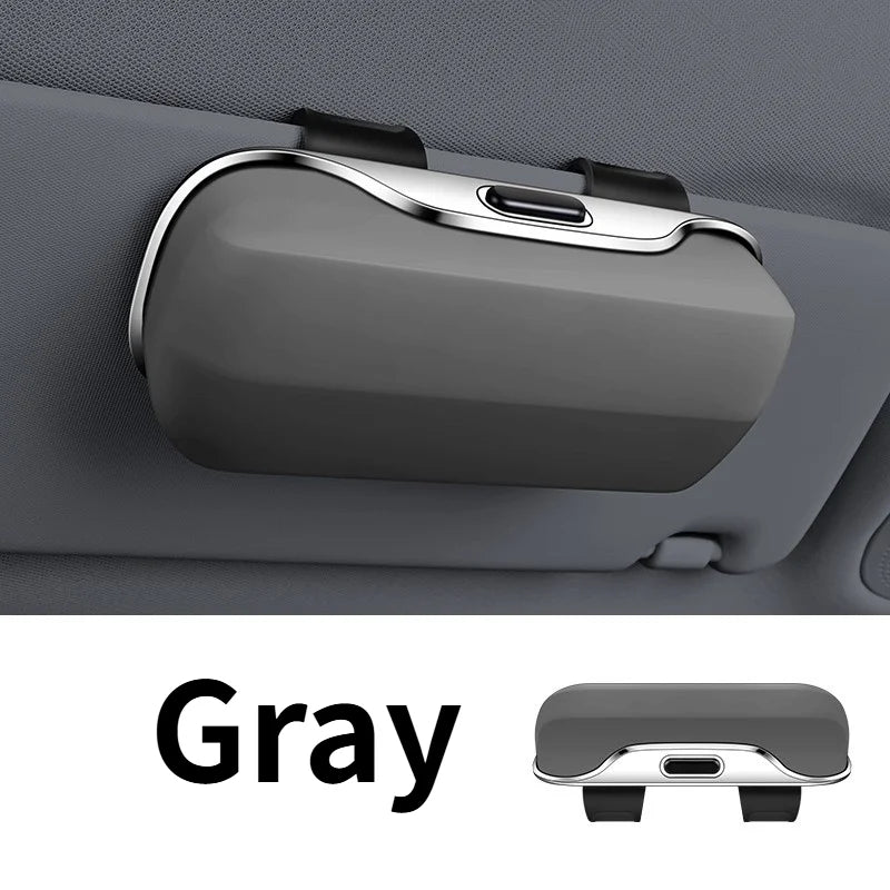 1 pcsMultifunctional Glasses Case for Cars That Can Be Attached to The Sun Visor, Serving As a Holder.receipt compartment