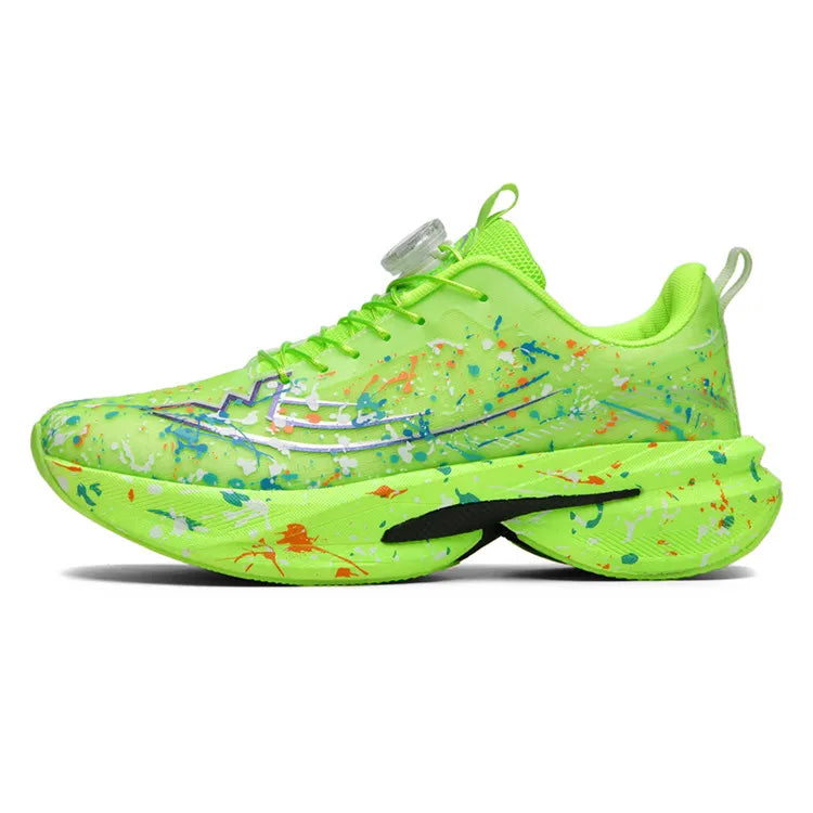 New Unisex Sports Shoes Rotating Buckle Trendy Mesh Breathable Outdoor Fitness Shoes 2026 New Thick Soled Training Sports Shoes