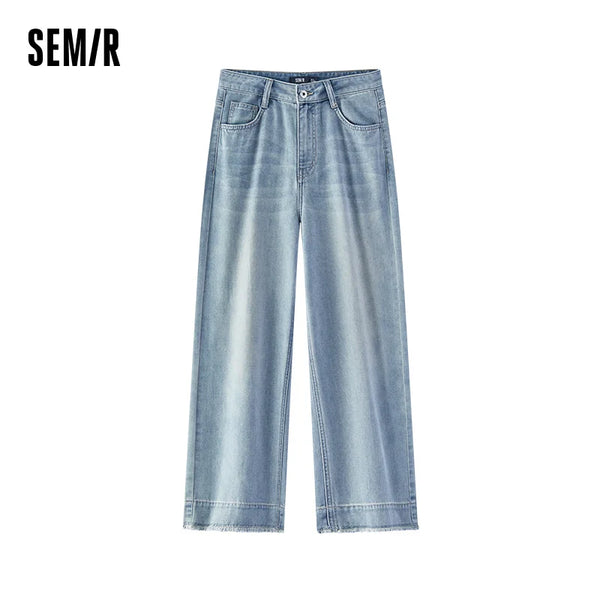 ខោខូវប៊យ Semir សម្រាប់នារី 2026 ជើងធំ ប្រវែងកជើង ស្ទីលទីក្រុង ធម្មតា ទន់ មានផាសុកភាព ទាន់សម័យ ស្លៀកប្រចាំថ្ងៃ