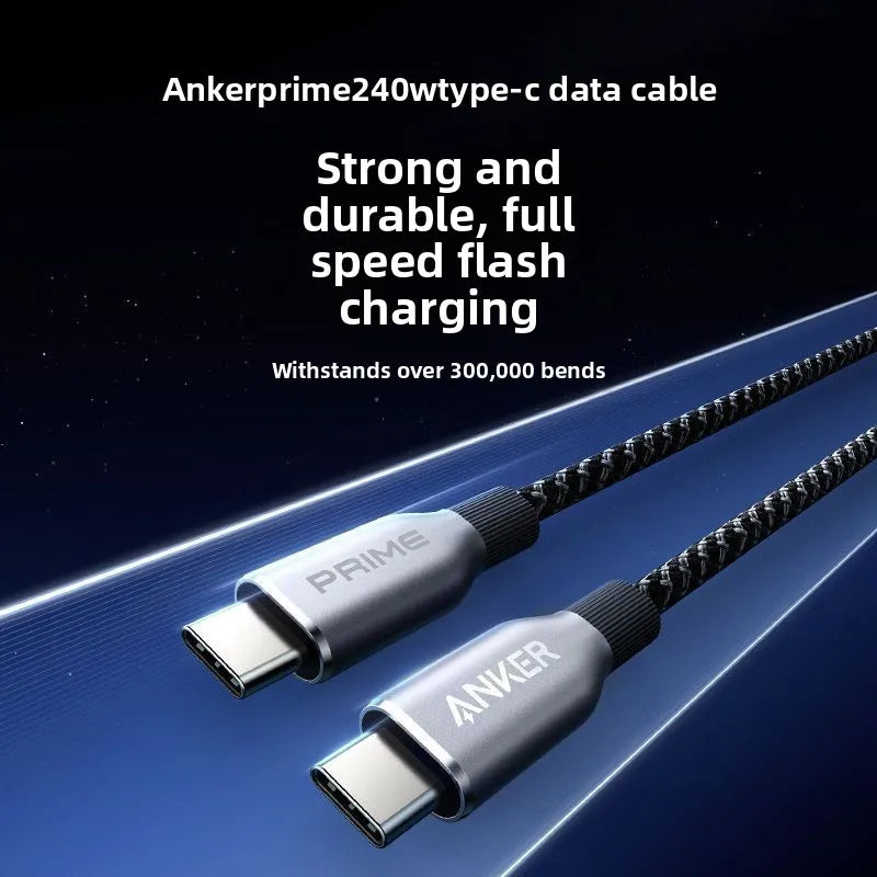ខ្សែសាកទិន្នន័យ ANKER Prime PD240W ប្រភេទ Dual Typec ស័ក្តិសមសម្រាប់ Apple 16 Mobile MacBook សាកថ្មលឿន