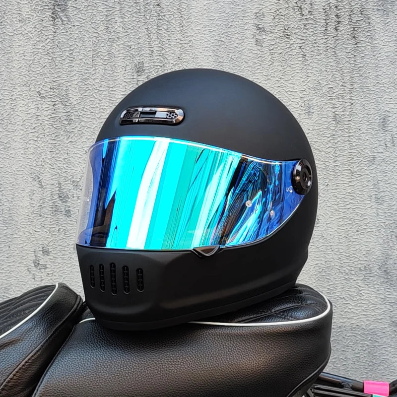 2025 Latest Motorcycle Full Face Retro Helmet for Men and Women Cruise Motorcycle Cafe Full Face Helmet ORZ-811