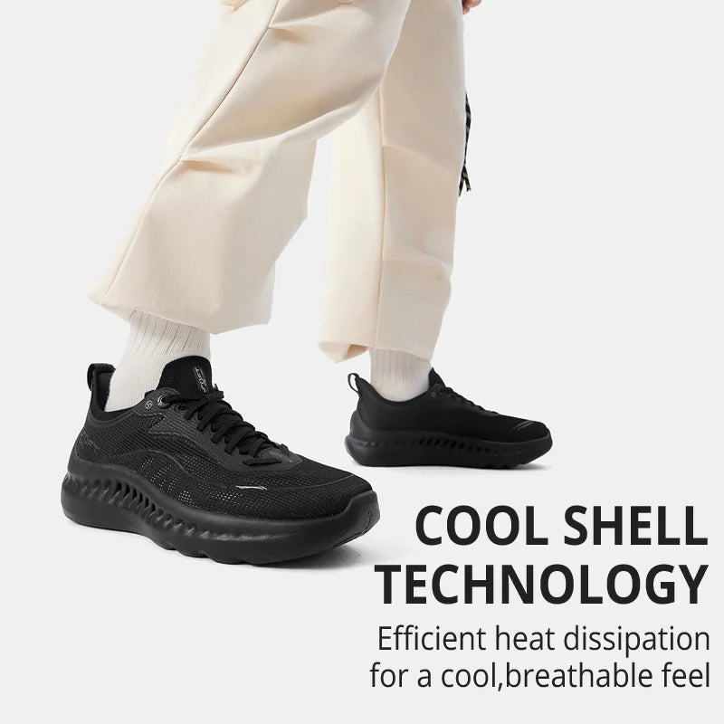 ស្បែកជើងបុរស Li-Ning SOFT COOL 2 របៀបរស់នៅ COMFOAM MAX Cushion COOL SHELL មានខ្យល់ចេញចូលបានល្អ ស្បែកជើងប៉ាតាធម្មតា LiNing AGLV009