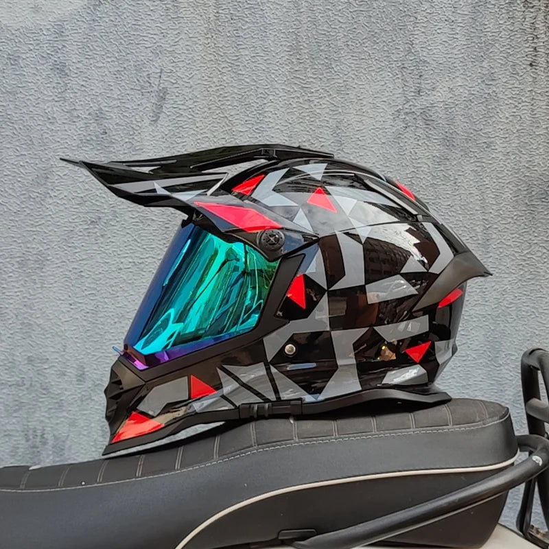 New LVS Off-road Helmet Professional Mountain Downhill Pull Helmet Capacete ATV ATV Casco Full Face Cross Helmet