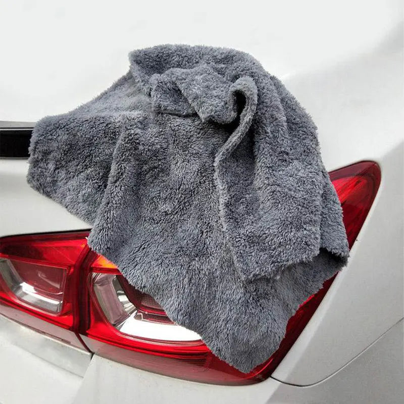 SEAMETAL 1/2/6pcs Microfiber Car Cleaning Towel 40x40cm Auto Cleaning Cloth Car Wash Care Rag Edgeless Towels for Car Accessorie