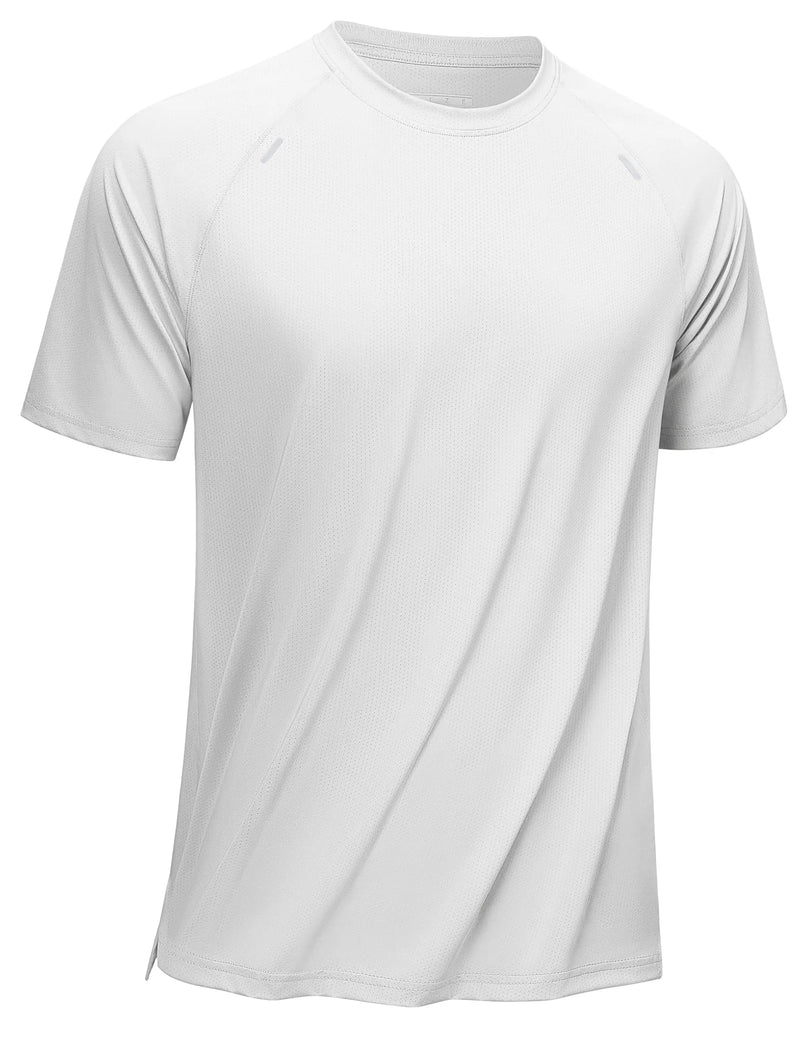 TACVASEN Lightweight Athletic T-Shirt Mens Quick Dry Stretch Mesh Shirts Recyclable Polyester Tops Running Workout Gym Shirt Tee