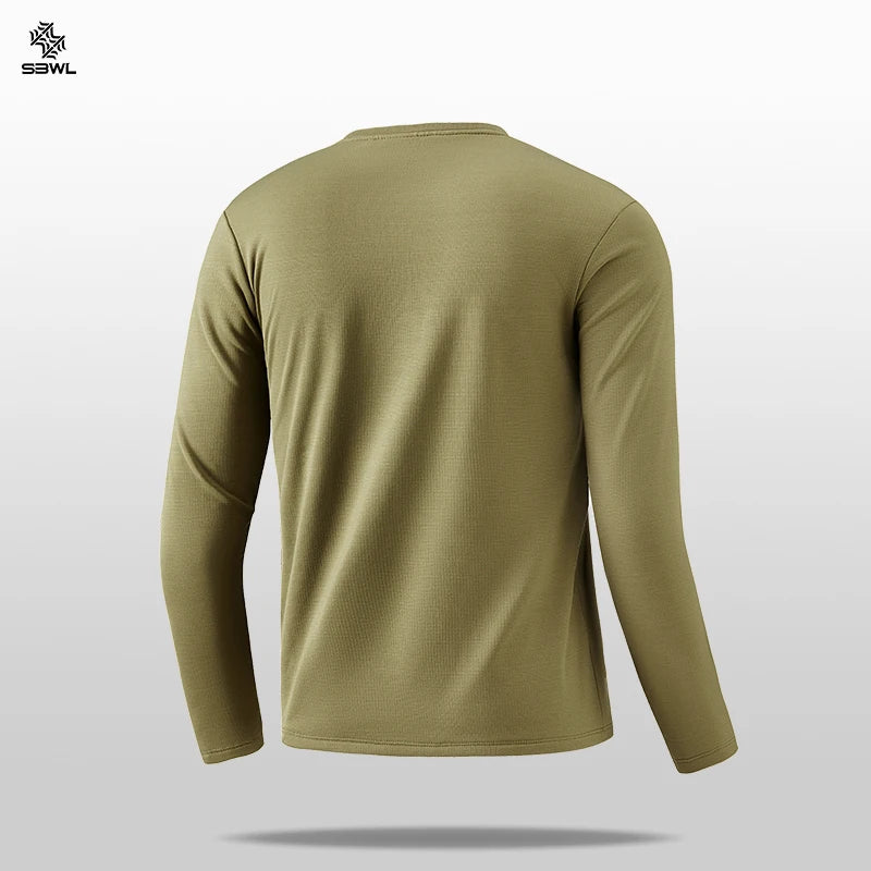 SBWL 2025 Warm Long-Sleeved Fitness Jacket High-Quality Outdoor Sports Top with Stand-Up Collar for Autumn/Winter Running