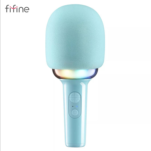 FIFINE Wireless Karaoke Microphone,Handheld Mic with Speaker,Bluetooth-compatible for Smartphones,for party and song recording pink CHINA