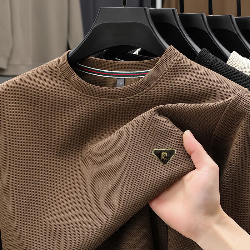 Hot-Selling Man Long-Sleeved Sweatshirt Round Neck Pattern Printing Spring Long-Sleeved T-Shirt Leisure Sports Fashion Mens Wear