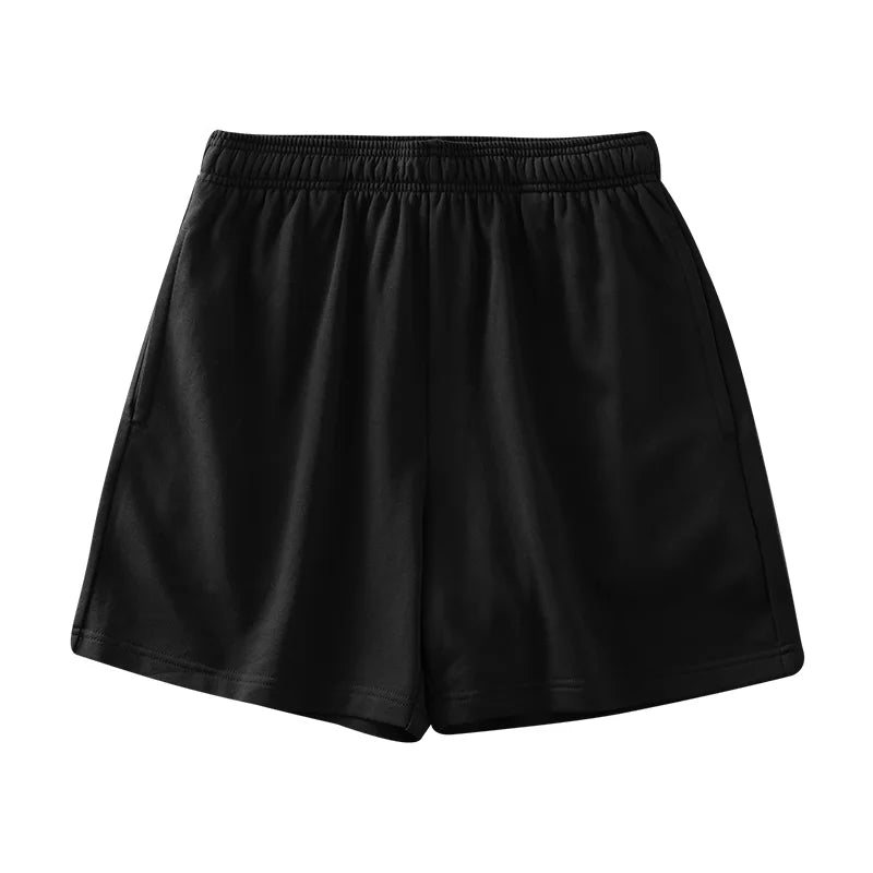 DUKEEN Terry Shorts Men 2024 Summer Loose Straight-Leg Sports Shorts Elastic Waist Running Casual Jorts Men's Pants