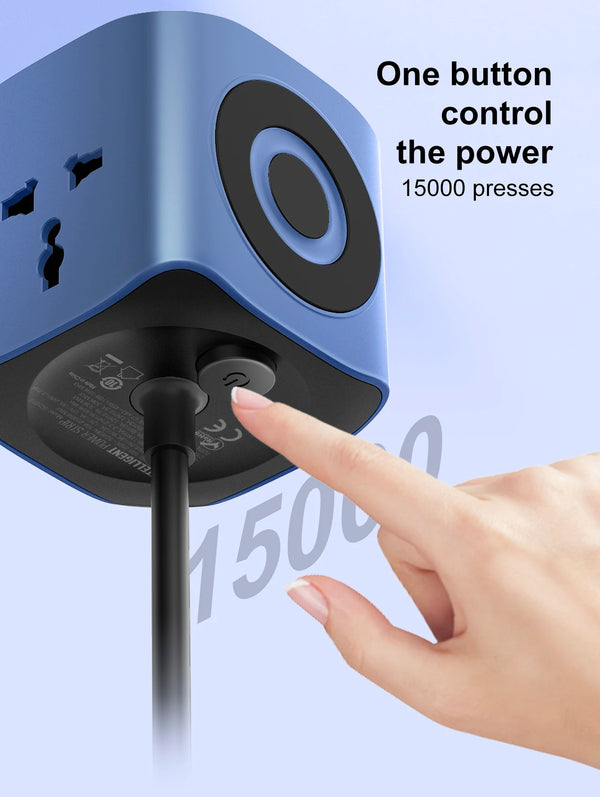 បន្ទះ ភ្លើង Cube LDNIO 65W ស្ថានីយ សាក ថ្ម ខ្សែ ភ្លើង បន្ថែម 2M ឌុយ EU UK US អាដាប់ទ័រ USB C រន្ធ ការពារ ចរន្ត ភ្លើង ឡើង ចុះ