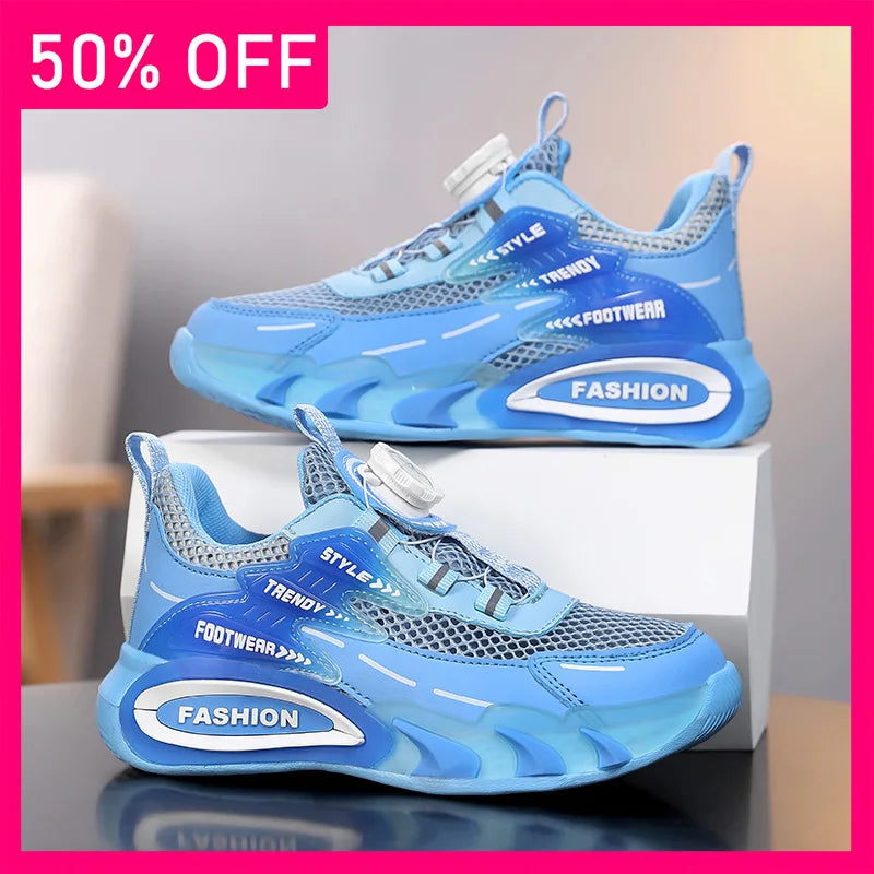 Children Sports Shoes Trendy Mesh Breathable Light Soft Sole School Casual Comfortable Sports Shoes Outdoor Fitness Tennis Shoes