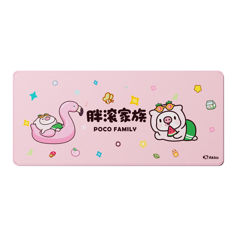 Akko Cute Animal Theme Keyboard Mouse Pad 900X400mm Large Anti-Slip Rubber Gaming MousePad Thick Seam Edge for Office and Gaming