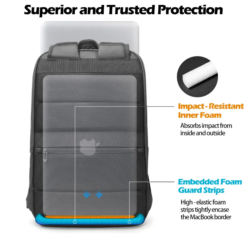 BANGE New Arrival Large Capacity Daily 15.6 inch Lightweight Waterproof Business Laptop Men Backpack for Men Teenager School Bag