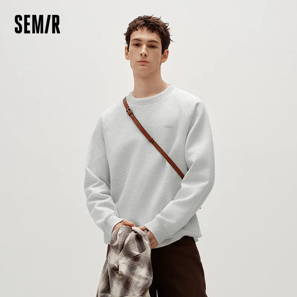អាវយឺតបុរស Semir Soft Touch 2026 ស្ទីលធម្មតារដូវរងា ស្រទាប់ក្តៅ ស្លៀកជារៀងរាល់ថ្ងៃ ស្អាត ស្រមោល ទូខោអាវប្រចាំថ្ងៃ