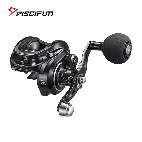 Piscifun Alijoz Alinox 300 Low Profile Baitcasting Reel 15KG Max Drag 9 Bearings Aluminum Frame Freshwater Saltwater Reels