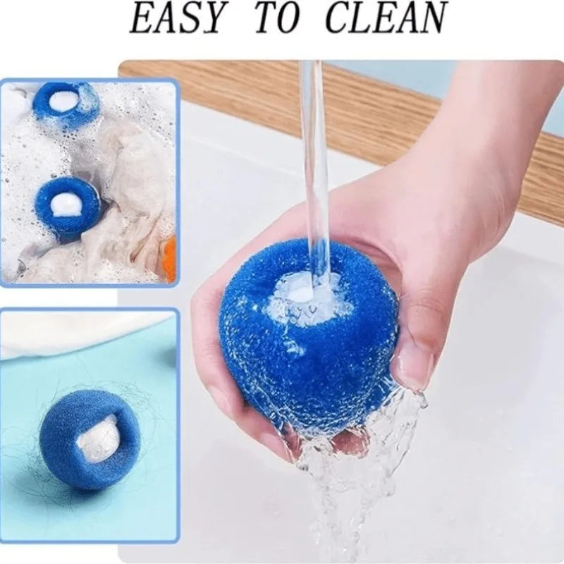 4pcs Reusable Pet Hair Cleaning Balls,Removes Lint And Hair Buildup,for Washing Machines And Dryers,Laundry Room Essential.