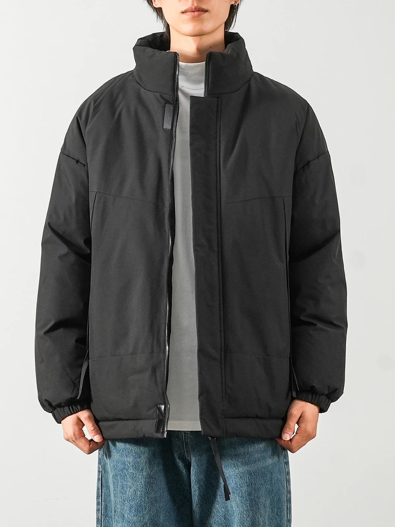 Dukeen Fashion Stand-Neck Men's Winter Coat Ticken Warm Zipper Cotton-Padded Clothes Windproof Waterproof Trend Couple's Jacket