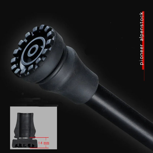 Pioneer 2pcs Rubber Tips For Old Man Hiking Poles Trekking Poles Solid Wood T-handle Man Cane Aluminum Walking Stick LRZJ001