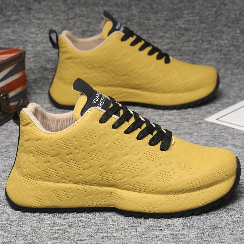 Mens Board Shoes 2026 New Thick Soled Cosy Student Youth Trendy Sports Outdoor Casual Walking Shoes Flat Sneakers for Men