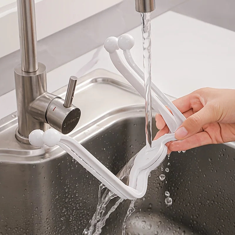 1set Kitchen Sink Strainer & Drain Rack - Durable Plastic, Open Storage Design for Easy Cleanup,50 Mesh Bags,1 Drainage Rack