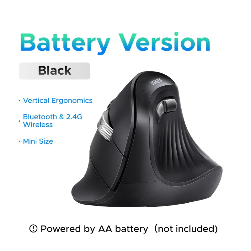 UGREEN Vertical Mouse Wireless Small Size Bluetooth5.0 2.4G Ergonomic 4000DPI for MacBook Tablet Laptops Computer